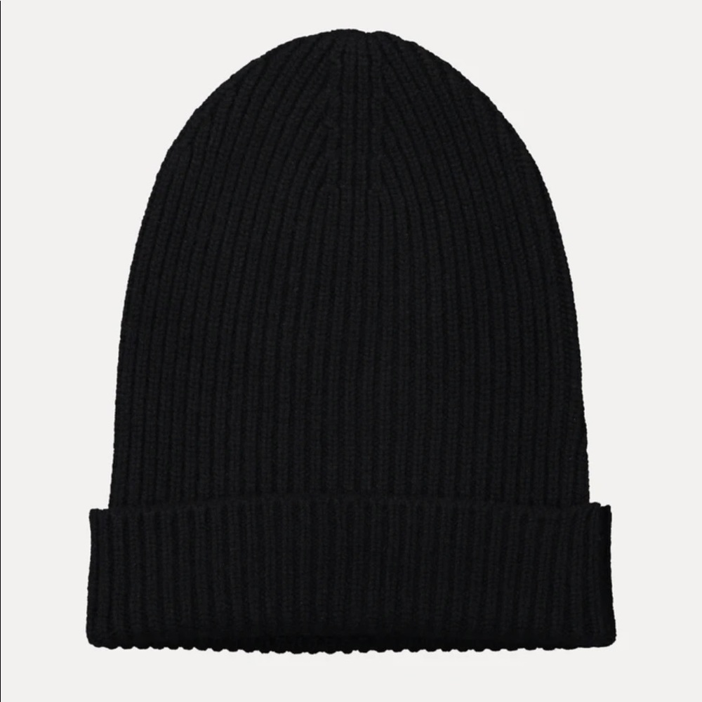 Black Something Navy Cashmere Beanie